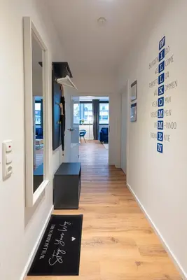 Küche/Küchenzeile in der Unterkunft Stilvoll & zentral in der Innenstadt, nahe Hauptbahnhof und Limbecker Platz, helle und großzügige Räume, voll ausgestattete Küche