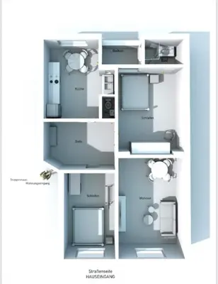 Küche/Küchenzeile in der Unterkunft Top modernes Apartment am Zoo