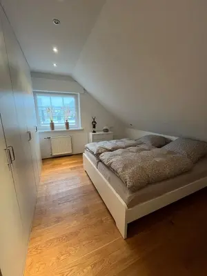 Ein Bett oder Betten in einem Zimmer der Unterkunft Lerchennest Nottuln
