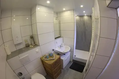 Ein Badezimmer in der Unterkunft Ferienwohnung Kaue