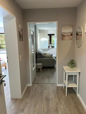Ein Bett oder Betten in einem Zimmer der Unterkunft Ferienwohnung mit Infrarotsauna