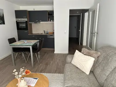 Küche/Küchenzeile in der Unterkunft Ferienwohnung mit Infrarotsauna