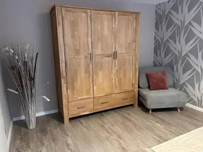 Ein Sitzbereich in der Unterkunft Ferienwohnung mit Infrarotsauna
