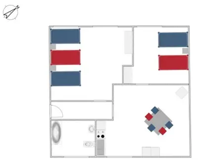 Grundriss der Unterkunft homes of ruhr - Monteurwohnung Hütte