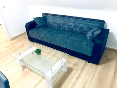 Ein Sitzbereich in der Unterkunft Wohnung mit neuem Bad und Küche