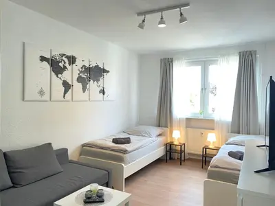 Ein Bett oder Betten in einem Zimmer der Unterkunft Worker Space Gelsenkirchen