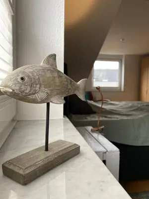 Ein Bett oder Betten in einem Zimmer der Unterkunft Moderne Wohnung mit offenem Wohnkonzept - Hagen Emst
