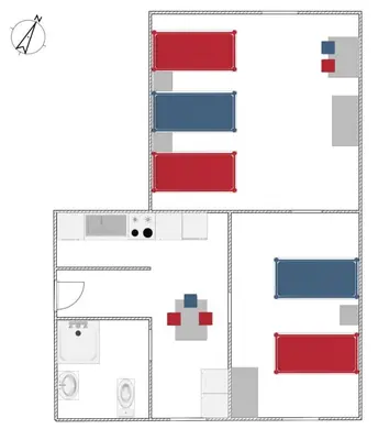 Grundriss der Unterkunft homes of ruhr - Monteurwohnung Hammer