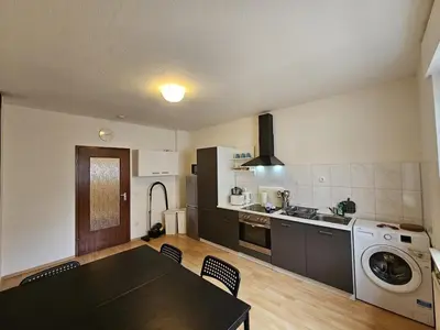 Küche/Küchenzeile in der Unterkunft homes of ruhr - Monteurwohnung Arena