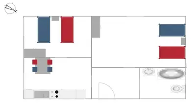 Grundriss der Unterkunft homes of ruhr - Monteurwohnung Arena