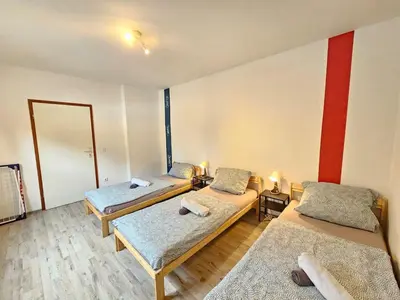 Ein Bett oder Betten in einem Zimmer der Unterkunft homes of ruhr - Monteurwohnung Schranke