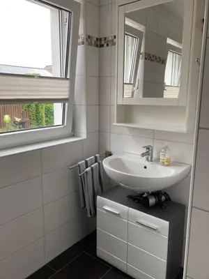 Ein Badezimmer in der Unterkunft Ferienwohnung - Monteurwohnung
