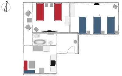 Grundriss der Unterkunft homes of ruhr- Monteurwohnung Pilsken