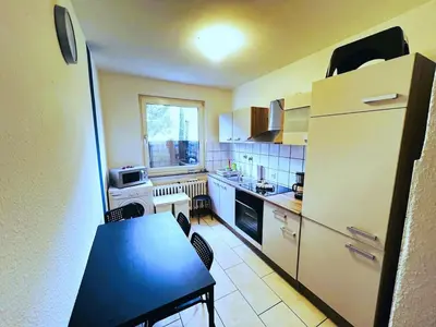 Küche/Küchenzeile in der Unterkunft homes of ruhr - Monteurwohnung Förderturm