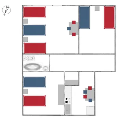 Grundriss der Unterkunft homes of ruhr - Monteurwohnung Förderturm