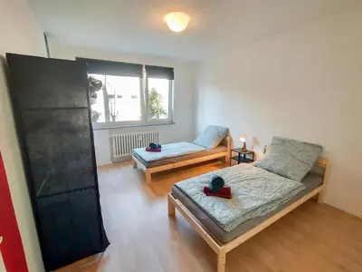 Ein Bett oder Betten in einem Zimmer der Unterkunft homes of ruhr - Monteurwohnung Pütt