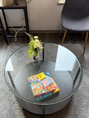 Ein Sitzbereich in der Unterkunft Gemütlich und zentral 5 Minuten zum Hauptbahnhof