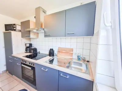 Küche/Küchenzeile in der Unterkunft homes of ruhr - Monteurwohnung Malocher
