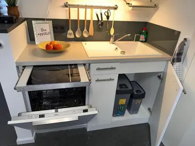Küche/Küchenzeile in der Unterkunft Ferienwohnung- Monteurwohnung- Businesswohnung- Wellness- Sauna