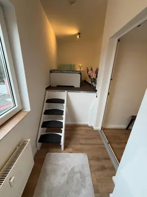 Ein Bett oder Betten in einem Zimmer der Unterkunft Monteurwohnung oder Messewohnung inklusive Fitness Studio