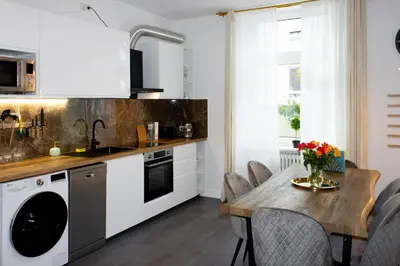 Küche/Küchenzeile in der Unterkunft Modernes 3 Zimmer Apartment !