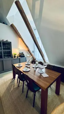Grundriss der Unterkunft Fachwerk Maisonette Wohnung mit Stadtblick
