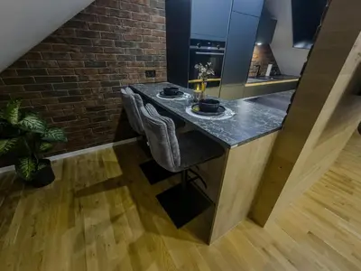 Küche/Küchenzeile in der Unterkunft Ferienwohnung JP-Home