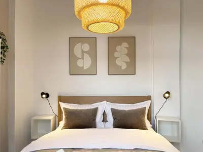 Ein Bett oder Betten in einem Zimmer der Unterkunft Domblick 1 I Zentral I Parkplatz I Nähe Veltins-Arena