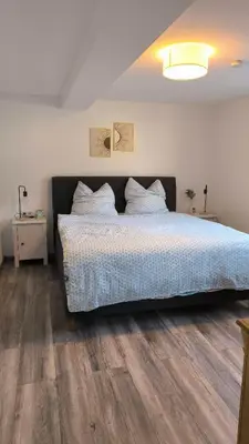 Ein Bett oder Betten in einem Zimmer der Unterkunft Apartment 264 gemütliche Ferienwohnung in Castrop-Rauxel