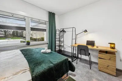 Ein Bett oder Betten in einem Zimmer der Unterkunft 2 rooms I 55sqm Apartment I Parking