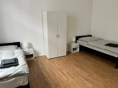Ein Bett oder Betten in einem Zimmer der Unterkunft FirmenQuartier24 im 2 OG in Wuppertal