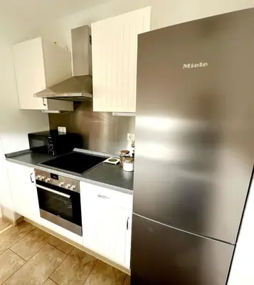 Küche/Küchenzeile in der Unterkunft 2 Zimmer Wohnung für 2