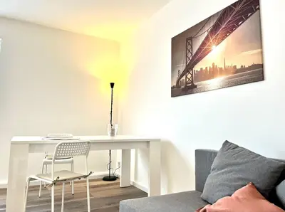 Ein Sitzbereich in der Unterkunft 2,5 Zimmer Wohnung am Wuppertaler Opernhaus