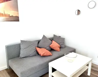 Ein Sitzbereich in der Unterkunft 2,5 Zimmer Wohnung am Wuppertaler Opernhaus