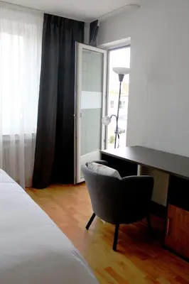 Ein Bett oder Betten in einem Zimmer der Unterkunft Medina apartment