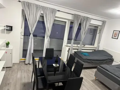Ein Bett oder Betten in einem Zimmer der Unterkunft Zentrale Monteurwohnung Ferienwohnung Recklinghausen 6 Personen