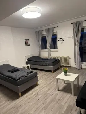 Ein Sitzbereich in der Unterkunft Zentrale Monteurwohnung Ferienwohnung Recklinghausen 6 Personen