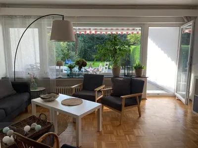 Ein Sitzbereich in der Unterkunft Apartment100 qm mit Garten