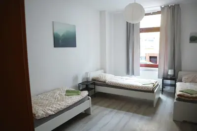 Ein Bett oder Betten in einem Zimmer der Unterkunft Relax & Stay in Wuppertal