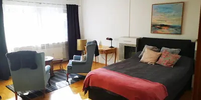 Ein Bett oder Betten in einem Zimmer der Unterkunft Pinienblick