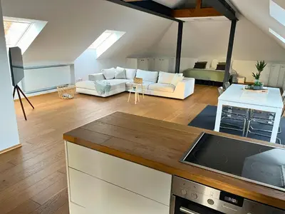 Küche/Küchenzeile in der Unterkunft Modernes Loft im Zentrum von Hattingen