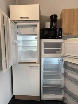 Küche/Küchenzeile in der Unterkunft Case One Monteur Aparthotel