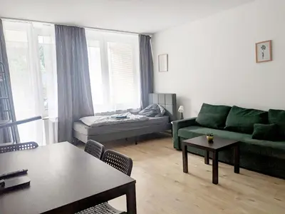 Ein Sitzbereich in der Unterkunft Beautiful Apartment in Velbert