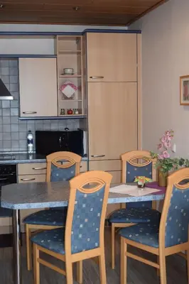 Küche/Küchenzeile in der Unterkunft Ferienwohnung Wandelt