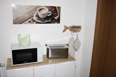 Küche/Küchenzeile in der Unterkunft Wellnessapartment Nr2 mit Infrarot Sauna - Wallbox - Netflix - WLAN