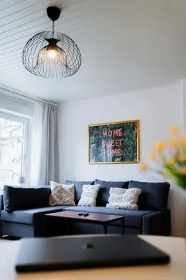 Ein Sitzbereich in der Unterkunft Wohnung in Herdecke