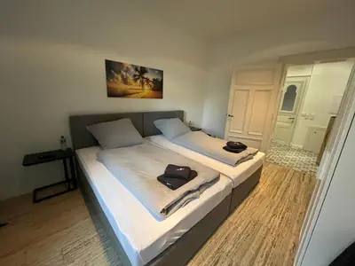 Ein Bett oder Betten in einem Zimmer der Unterkunft ChillOut-Oase