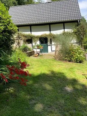 Ein Garten an der Unterkunft Historische Breidenmühle
