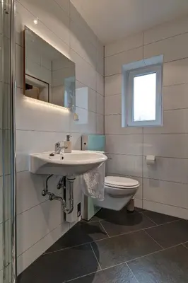 Ein Badezimmer in der Unterkunft Ferienwohnung Yvonne