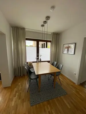 Ein Sitzbereich in der Unterkunft Ground floor apartment in Marl